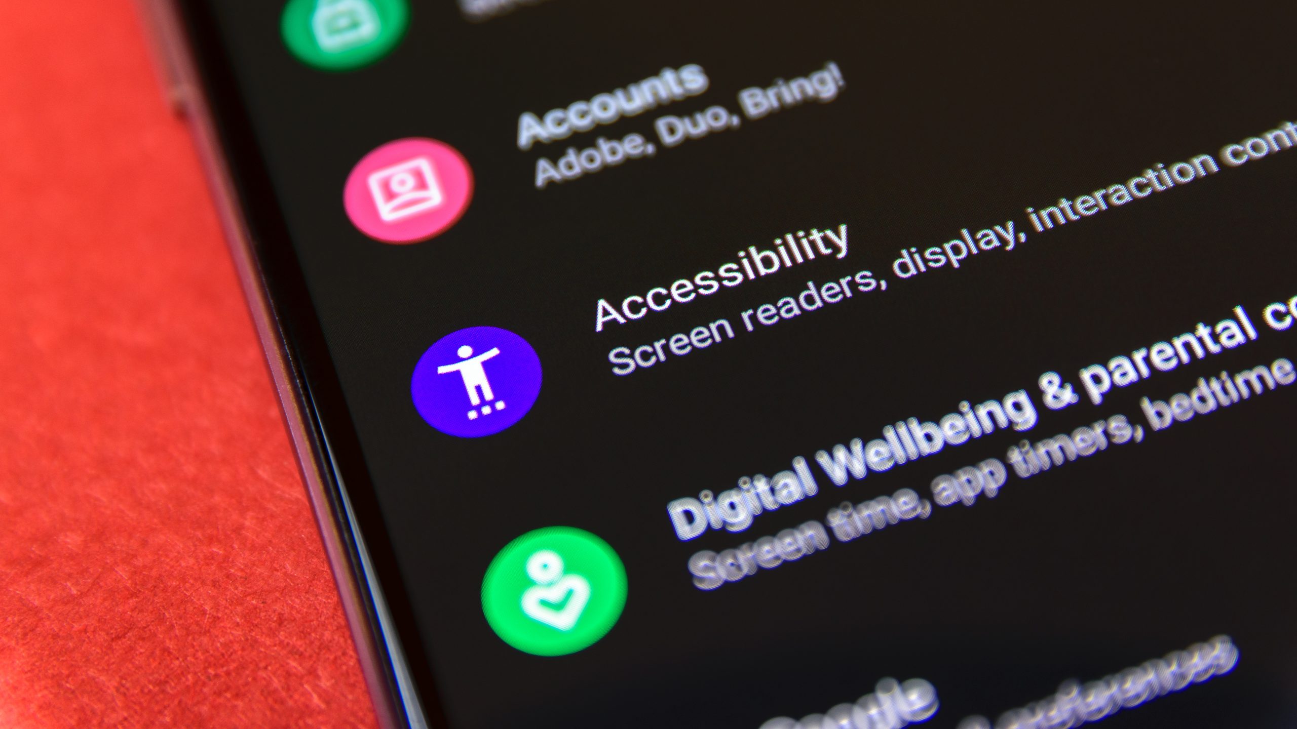 Digital accessibility option on a phone